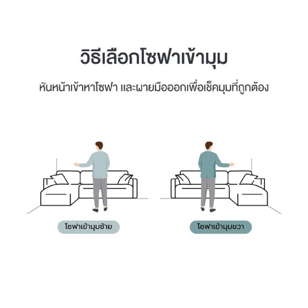 โซฟาเข้ามุมซ้าย SOFA SOLUTIONS RIKUOH สีน้ำตาล