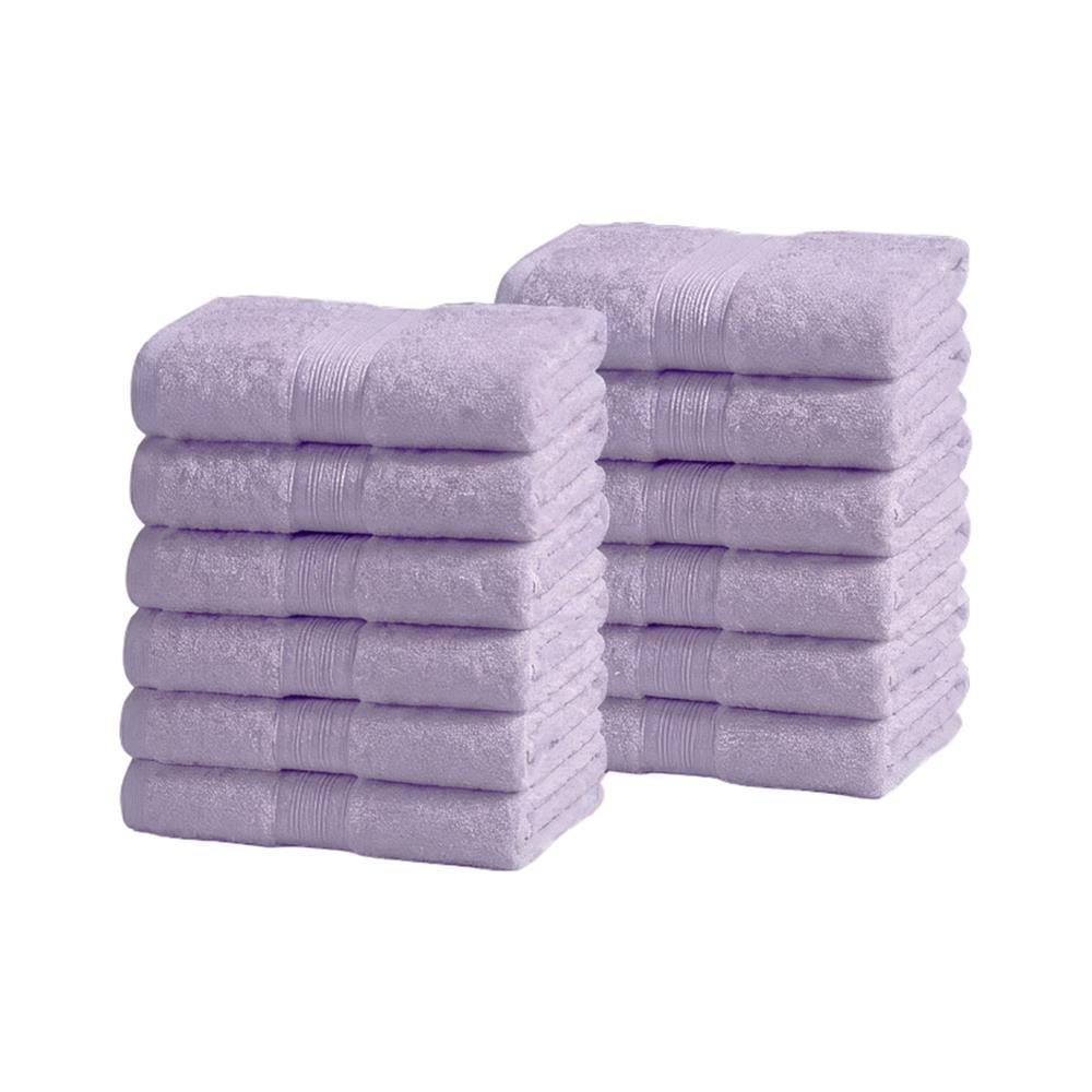 ผ้าขนหนู MIDAS BASIC LIVING 15x30 นิ้ว สี PURPLE (แพ็ก 12 ชิ้น)