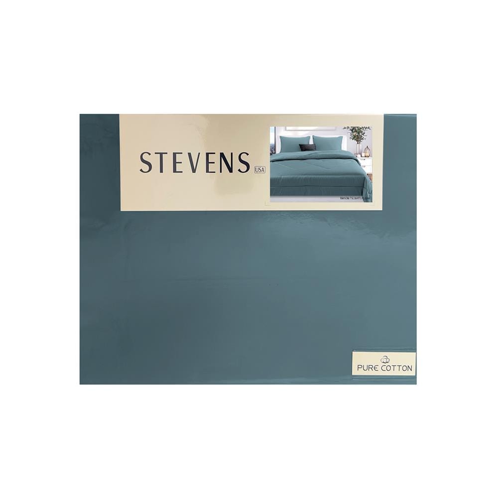 ชุดผ้าปูที่นอน 6 ฟุต (ชุด 5 ชิ้น) STEVENS PURE COTTON EK01BL