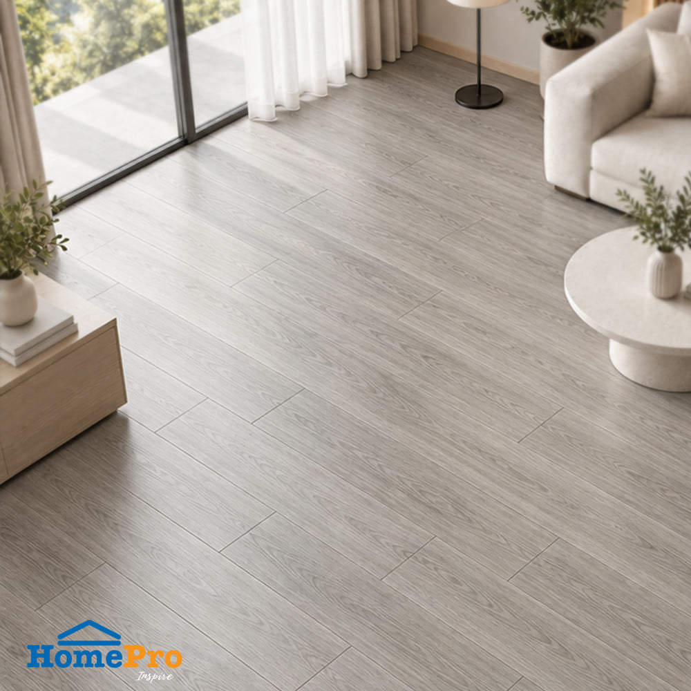 พื้น SPC CROBERN 5.5 มม. 2.23 ตร.ม. สี GREY OAK (แพ็ก 10 ชิ้น)