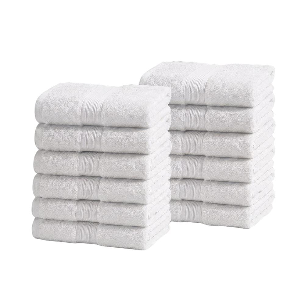 ผ้าขนหนู MIDAS BASIC LIVING 27x54 นิ้ว สี WHITE (แพ็ก 12 ชิ้น)