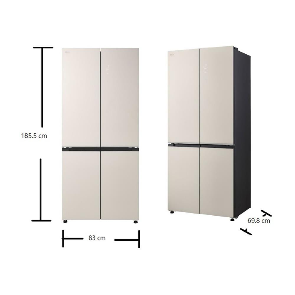 ตู้เย็น MULTI DOOR LG GC-B50FPGAM 17.9 คิว กระจกเบจ