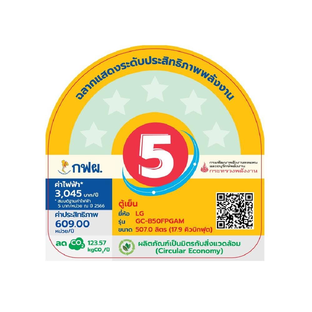 ตู้เย็น MULTI DOOR LG GC-B50FPGAM 17.9 คิว กระจกเบจ