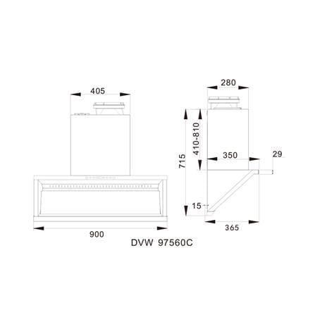 เครื่องดูดควันกระโจม TEKA DVW 97560 C 90 ซม._4