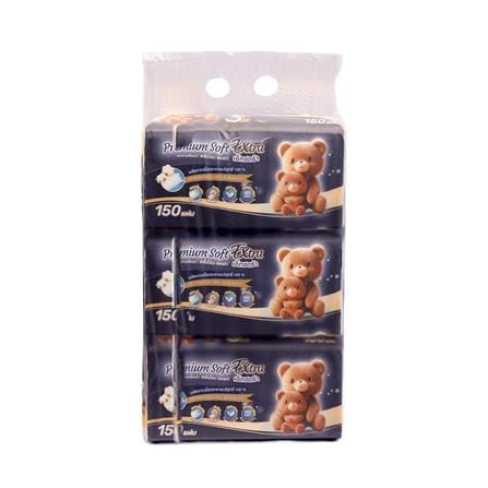 กระดาษเช็ดหน้า KUMA PREMIUM SOFT 150 แผ่น (แพ็ก 3 ชิ้น)_0