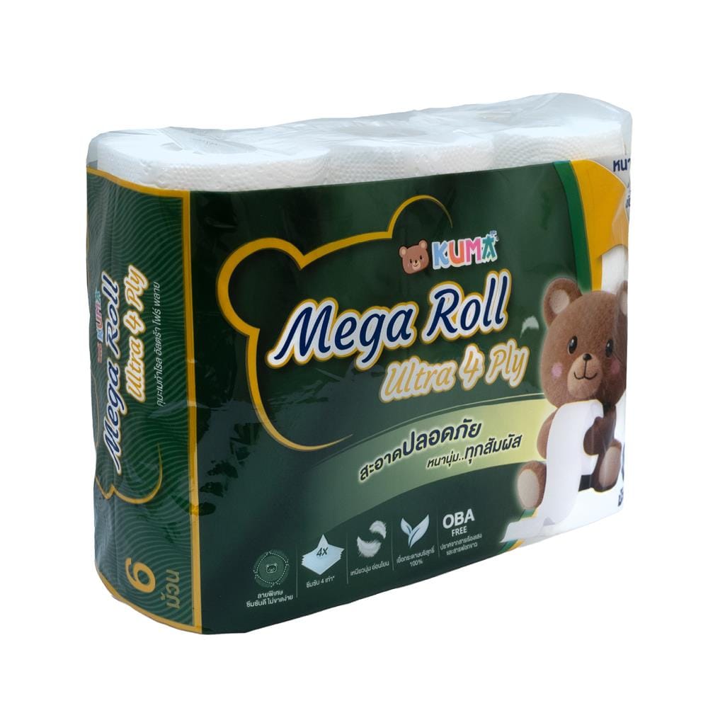 กระดาษชำระ KUMA MEGA ROLL ULTRA (แพ็ก 6 ชิ้น)