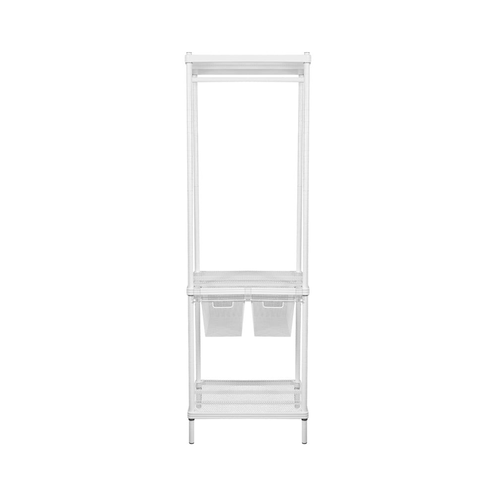 โครงตู้ราวแขวนสองตะกร้า PLIM NICE 60x45x180 ซม. สีขาว