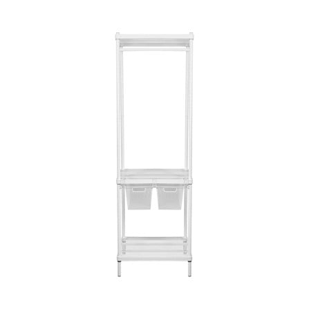 โครงตู้ราวแขวนสองตะกร้า PLIM NICE 60x45x180 ซม. สีขาว_2