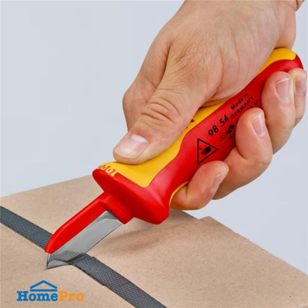 มีดปอกสายไฟ ด้ามฉนวนกันไฟฟ้า KNIPEX VDE1000V 98 54