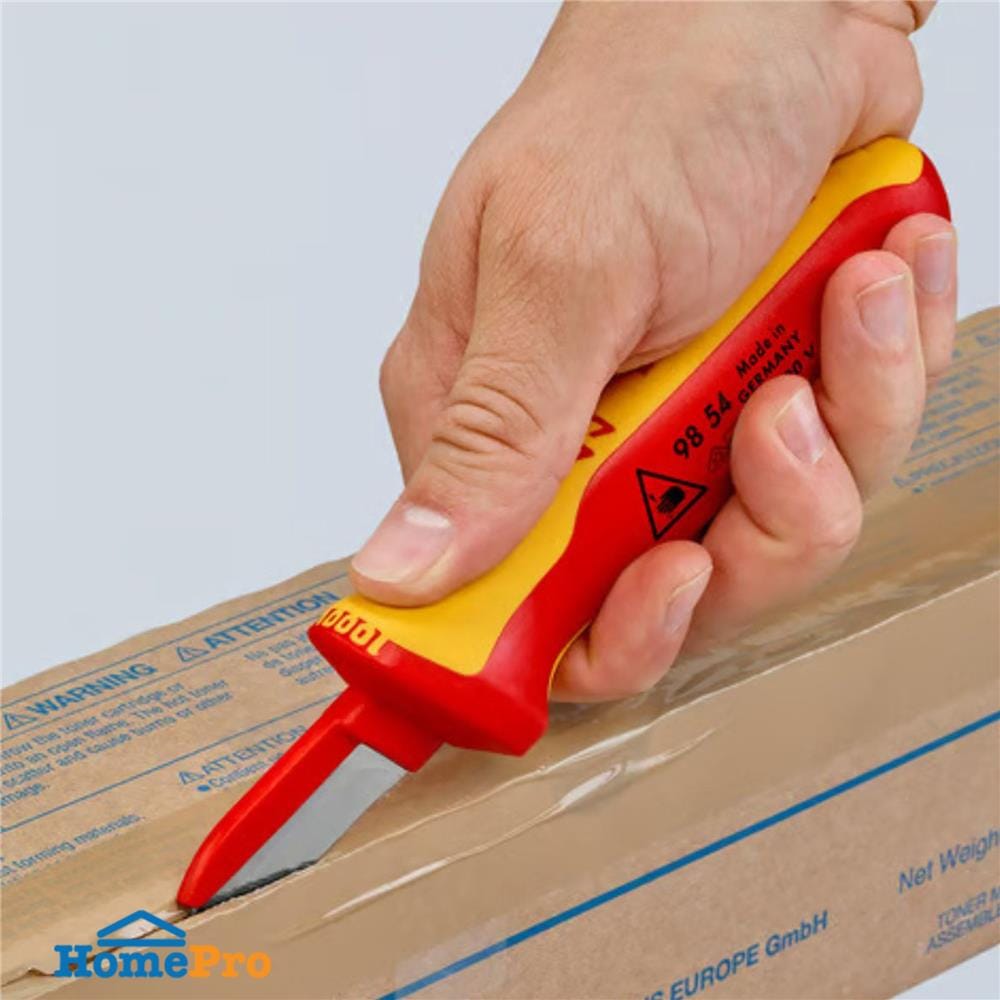 มีดปอกสายไฟ ด้ามฉนวนกันไฟฟ้า KNIPEX VDE1000V 98 54