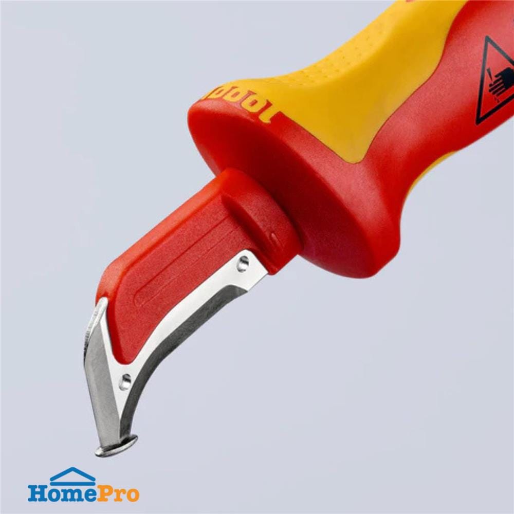 มีดปอกสายไฟด้ามฉนวนกันไฟฟ้า KNIPEX VDE1000V 98 55