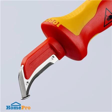 มีดปอกสายไฟด้ามฉนวนกันไฟฟ้า KNIPEX VDE1000V 98 55_2