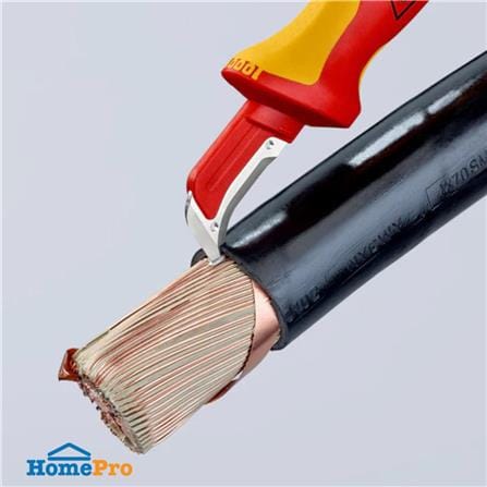 มีดปอกสายไฟด้ามฉนวนกันไฟฟ้า KNIPEX VDE1000V 98 55_3
