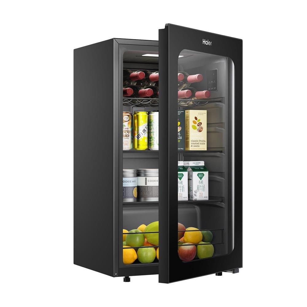 ตู้แช่เครื่องดื่ม 1 ประตู HAIER ICE BAR LC-90 3.2 คิว สีดำ