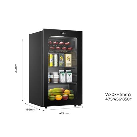ตู้แช่เครื่องดื่ม 1 ประตู HAIER ICE BAR LC-90 3.2 คิว สีดำ_7