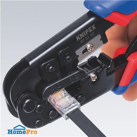 คีมย้ำสายไฟและสายแลน KNIPEX 97 51 10 190 มม._3