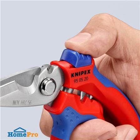 กรรไกรตัดสายไฟฟ้าแบบมุมเอียง KNIPEX 95 05 20 SB_3