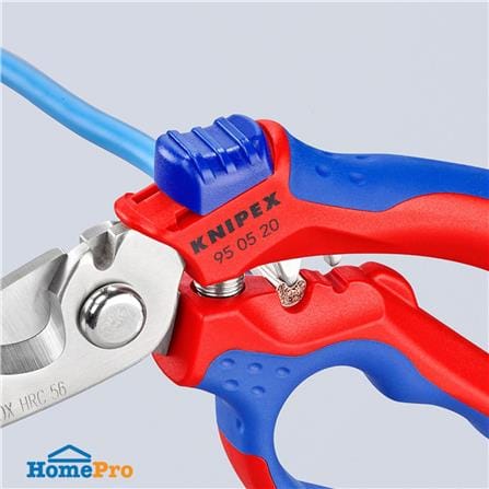 กรรไกรตัดสายไฟฟ้าแบบมุมเอียง KNIPEX 95 05 20 SB_6