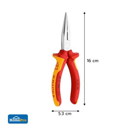 คีมปากแหลม ด้ามกันไฟฟ้า VDE1000V KNIPEX 25 06 160 6.5 นิ้ว_4