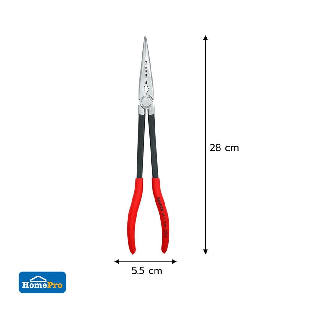 คีมปากแหลมตรงคอยาวพิเศษ KNIPEX 28 71 280