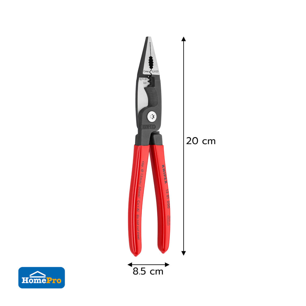 คีมอเนกประสงค์สำหรับงานไฟฟ้า 6in1 KNIPEX 13 81 200 8 นิ้ว