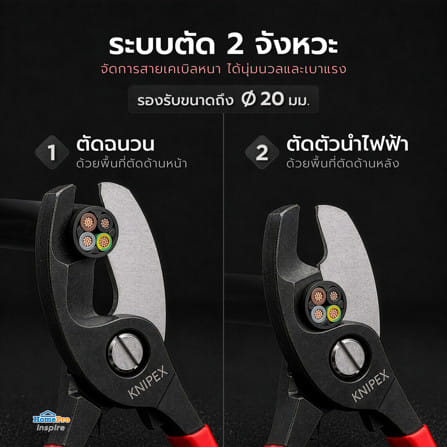 กรรไกรตัดสายเคเบิ้ลปาก 2 ชั้น KNIPEX 95 11 200_4
