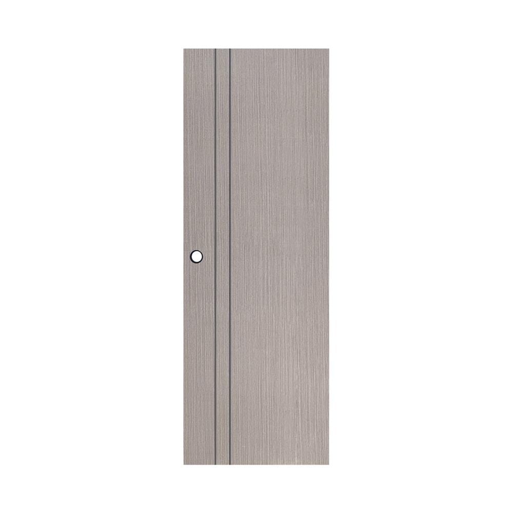 ประตูห้องน้ำ UPVC เจาะลูกบิด ECO-DOOR PE2 70x200 ซม. สีเทาอ่อน