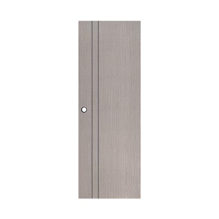 ประตูห้องน้ำ UPVC เจาะลูกบิด ECO-DOOR PE2 70x200 ซม. สีเทาอ่อน_0