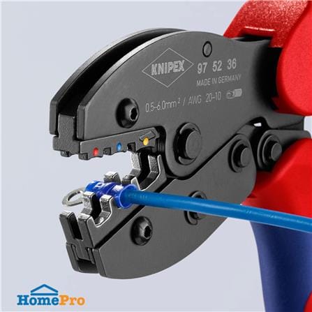 คีมย้ำหางปลา แบบมีกลไกผ่อนแรง KNIPEX 97 52 36_2