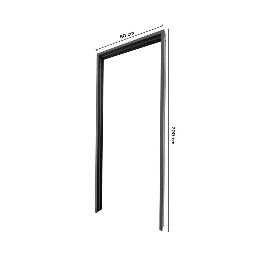วงกบประตู UPVC ECO-DOOR UF-100 80x200 ซม. สีเทาดำ