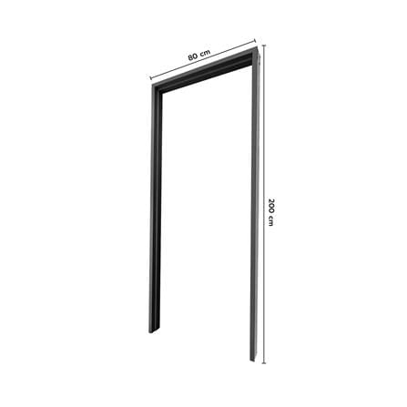 วงกบประตู UPVC ECO-DOOR UF-100 80x200 ซม. สีเทาดำ_5