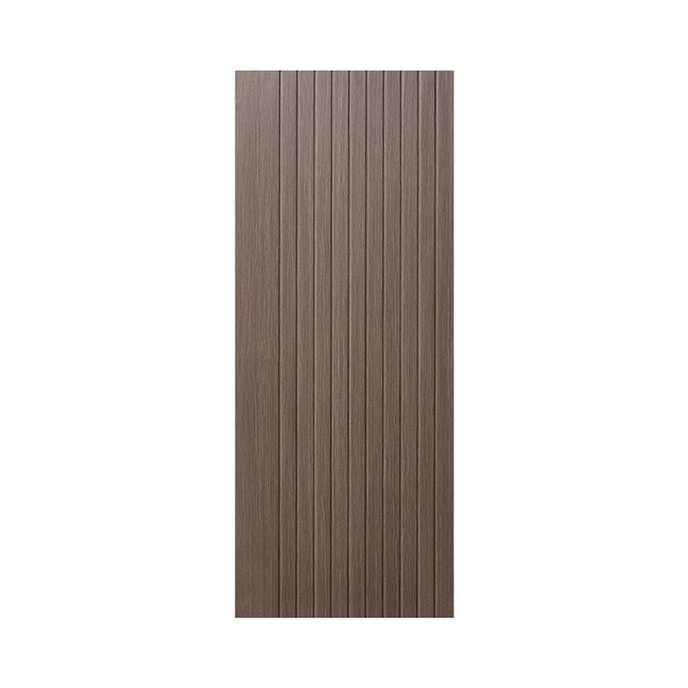 ประตูภายใน UPVC ไม่เจาะลูกบิด ECO-DOOR US-BROWN 80x200 ซม. สีน้ำตาล