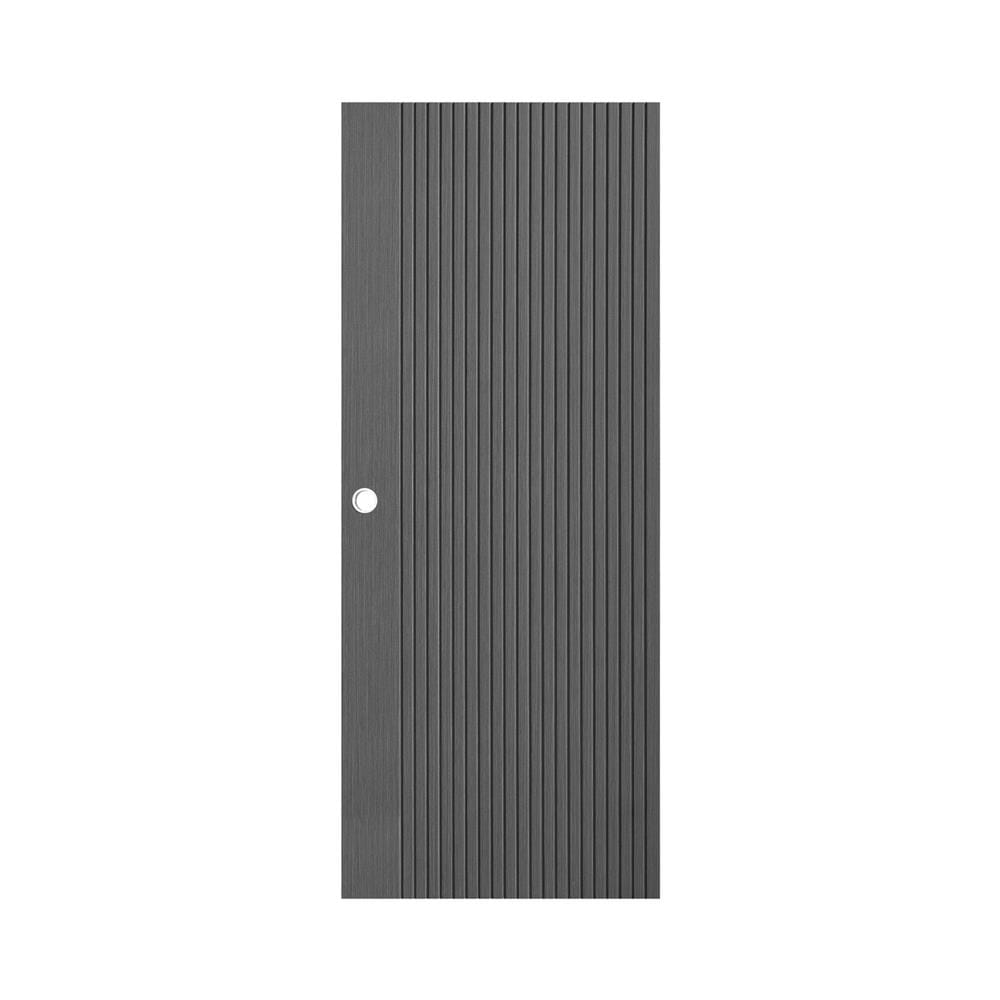 ประตูภายใน UPVC เจาะลูกบิด ECO-DOOR UX-BLACK 80x200 ซม. สีเทาเข้ม