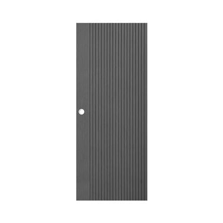 ประตูภายใน UPVC เจาะลูกบิด ECO-DOOR UX-BLACK 80x200 ซม. สีเทาเข้ม_0