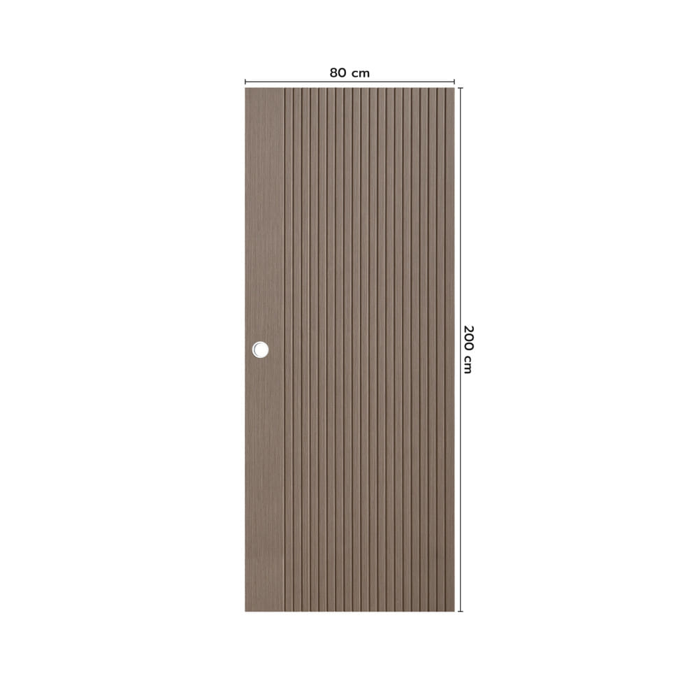 ประตูภายใน UPVC เจาะลูกบิด ECO-DOOR UX-OAK 80x200 ซม. สีโอ๊ค