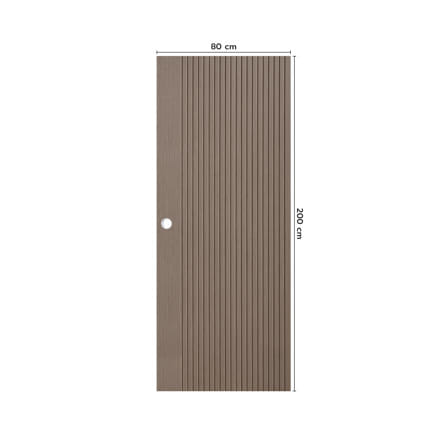 ประตูภายใน UPVC เจาะลูกบิด ECO-DOOR UX-OAK 80x200 ซม. สีโอ๊ค_3