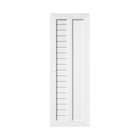 ประตูห้องน้ำ UPVC เจาะลูกบิด ECO-DOOR TW-2L 70x200 ซม. สีขาว_0