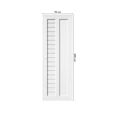 ประตูห้องน้ำ UPVC เจาะลูกบิด ECO-DOOR TW-2L 70x200 ซม. สีขาว_3