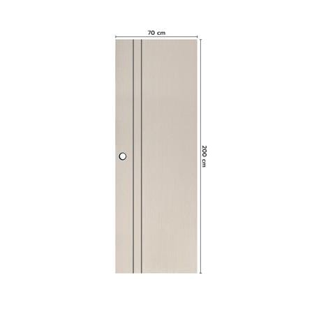 ประตูห้องน้ำ UPVC เจาะลูกบิด ECO-DOOR PE3 70x200 ซม. สีแอช_3