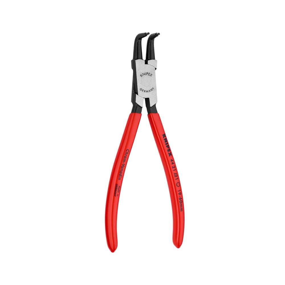 คีมหุบแหวนปากงอ 90 องศา ด้ามพลาสติก 19-60 มม. KNIPEX 44 21 J21