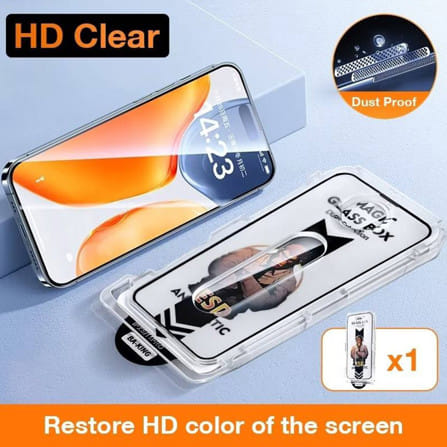ฟิล์มกระจกกันรอย HD สำหรับ IPHONE 16 PROMAX พร้อมกล่องติดตั้ง HOMEPRO_1