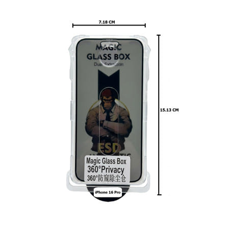 ฟิล์มกระจกกันมอง PRIVACY สำหรับ IPHONE 16 PRO พร้อมกล่องติดตั้ง HOMEPRO_2