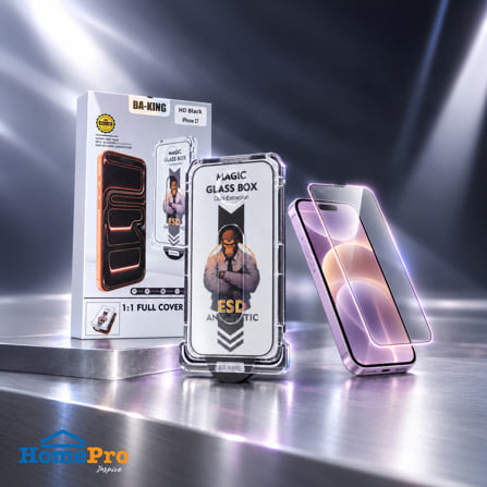 ฟิล์มกระจกกันรอย HD สำหรับ IPHONE 17 พร้อมกล่องติดตั้ง BA-KING_4