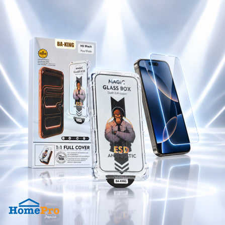 ฟิล์มกระจกกันรอย HD สำหรับ IPHONE 15 PROMAX พร้อมกล่องติดตั้ง BA-KING_4
