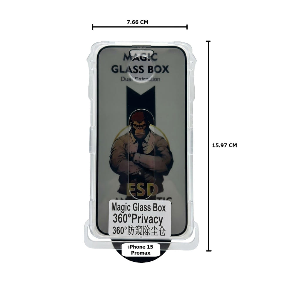 ฟิล์มกระจกกันมอง PRIVACY สำหรับ IPHONE 15 PROMAX พร้อมกล่องติดตั้ง HOMEPRO