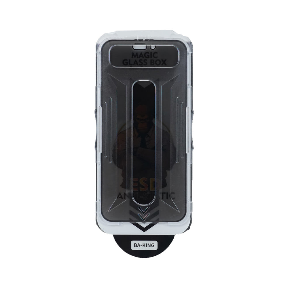 ฟิล์มกระจกกันมอง PRIVACY สำหรับ IPHONE 15 PROMAX พร้อมกล่องติดตั้ง  BA-KING
