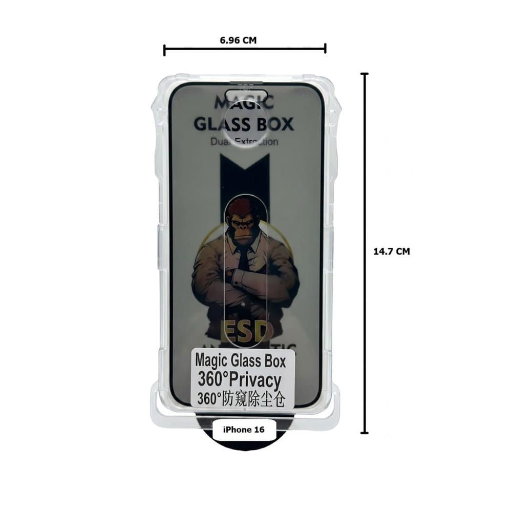 ฟิล์มกระจกกันมอง PRIVACY สำหรับ IPHONE 16 พร้อมกล่องติดตั้ง HOMEPRO