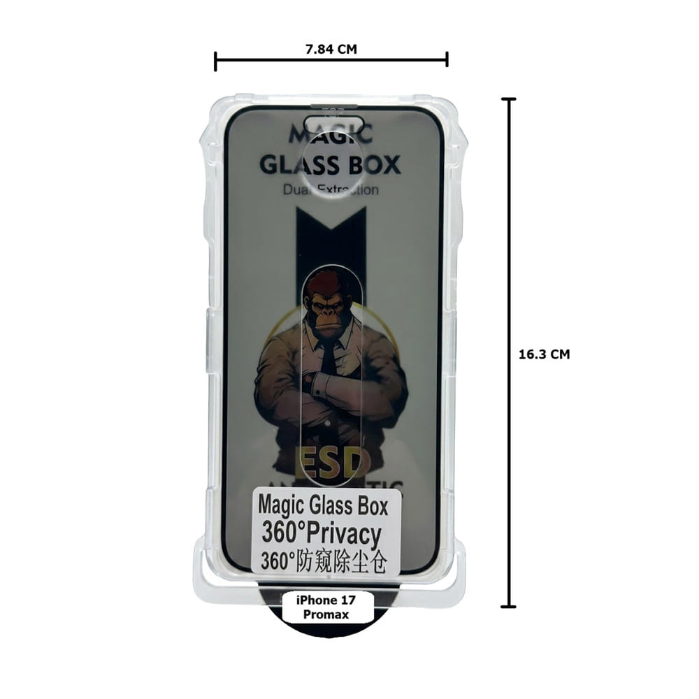 ฟิล์มกระจกกันมอง PRIVACY สำหรับ IPHONE 17 PROMAX พร้อมกล่องติดตั้ง HOMEPRO