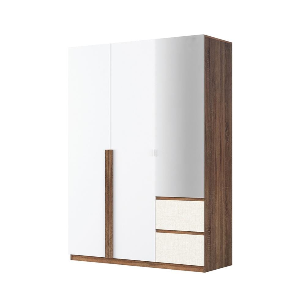 ตู้เสื้อผ้า 3 บานเปิด SB FURNITURE NOBI 19231789 150 ซม. สีน้ำตาล