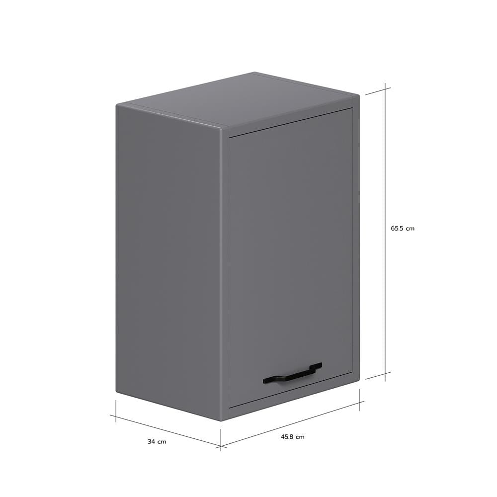 ตู้แขวนเดี่ยว SUPRA S2 45.8x65.5 ซม. SILVER GREY